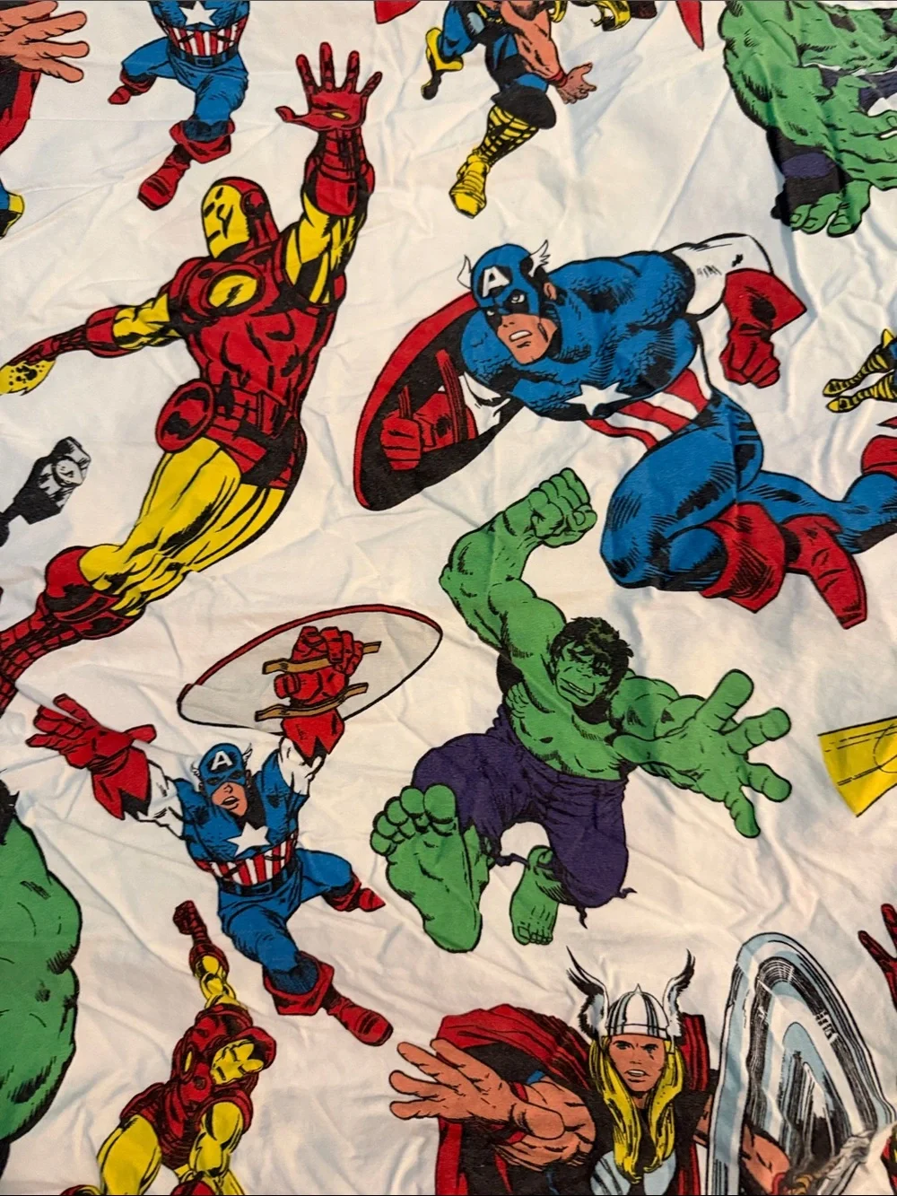 Pottery Barn Kids Marvel Full size Sheet set with one pillowcase
